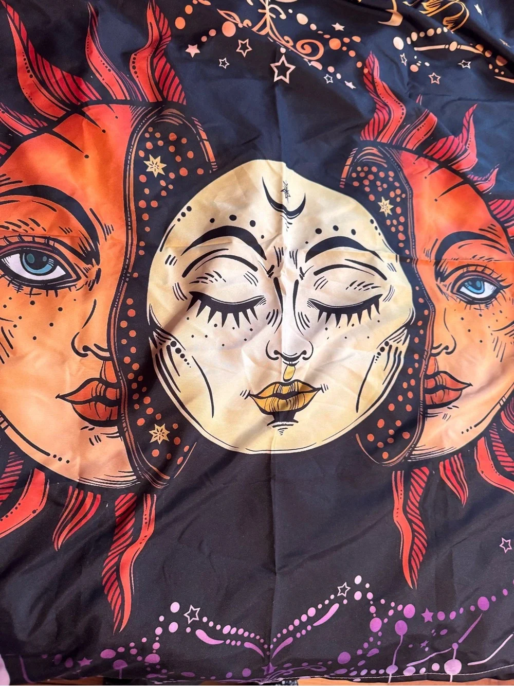 Sun and Moon Tapestry Wall Art - Boho Home Decor